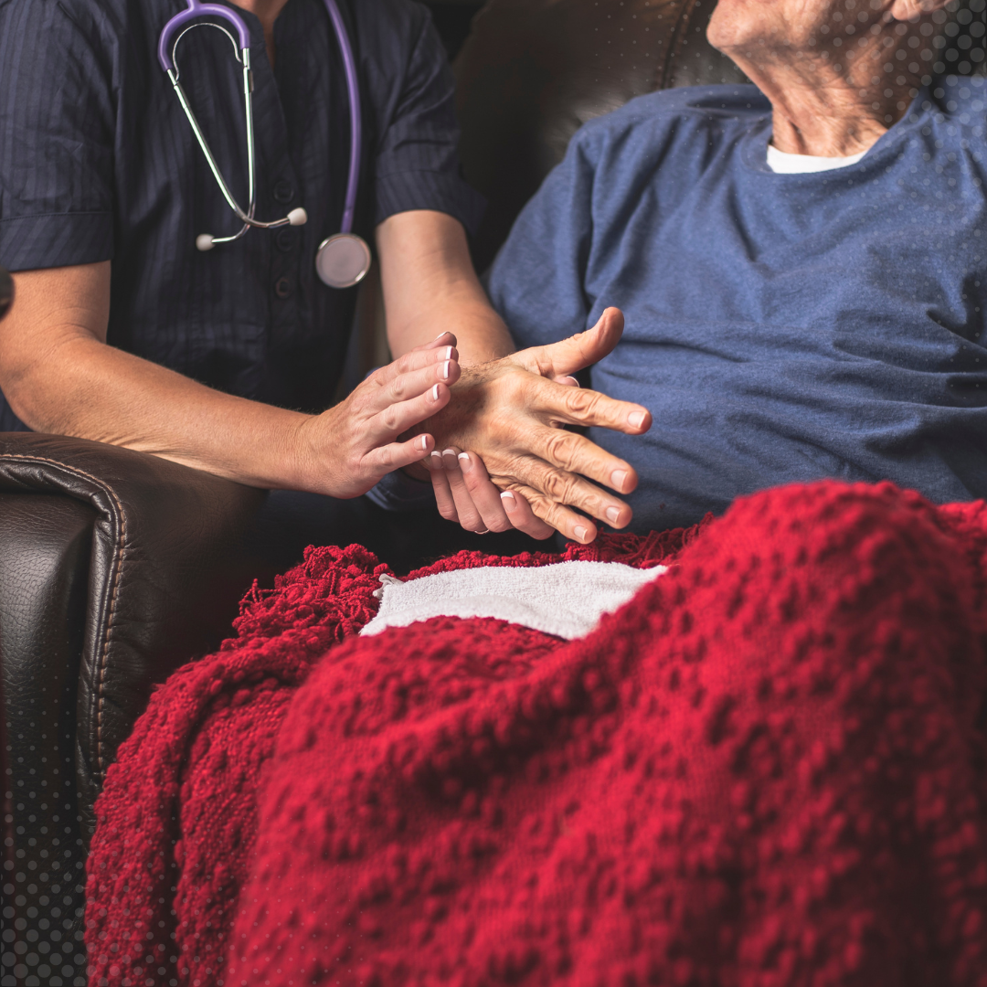 Caring at Christmas background